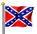 animated battle flag on pole with gold ball - good